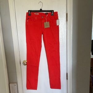 AG Adriano Goldschmied NWT Coral The Stilt Cigarette Jean